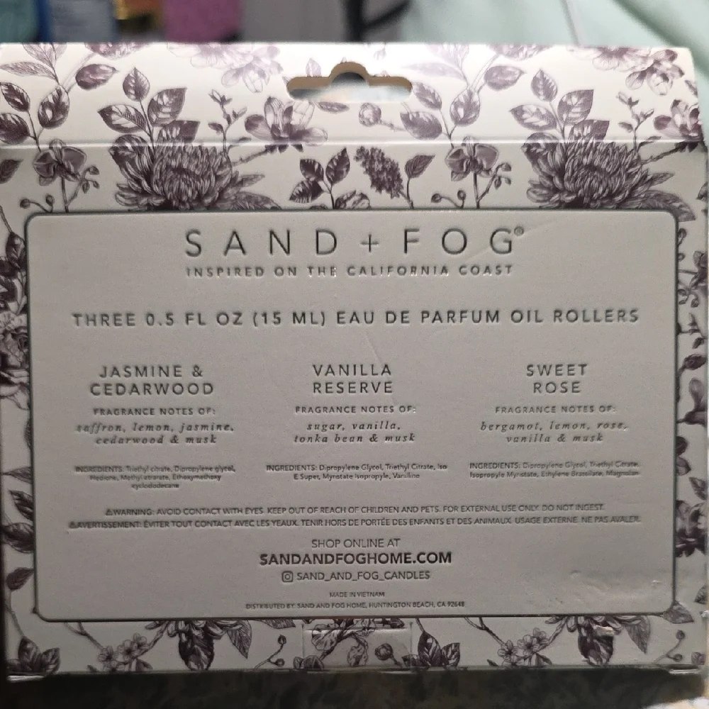 SAND + FOG Eau De Parfum Oil Trio Set - Picture 2 of 2